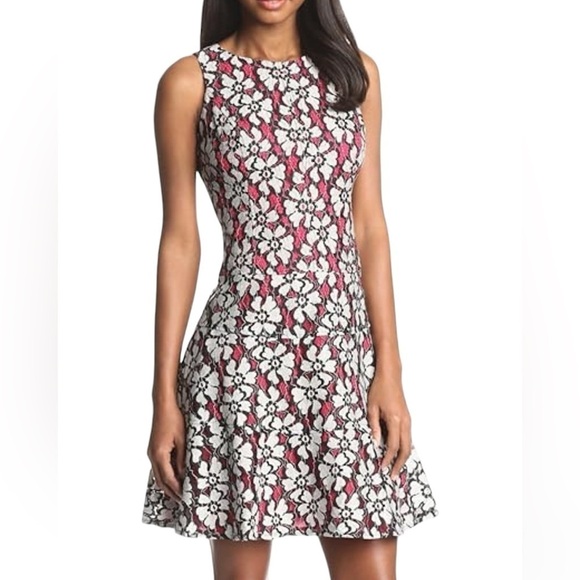 Anne Klein Floral Lace Overlay Sleeveless Dress Womens Size 14 - Picture 1 of 16